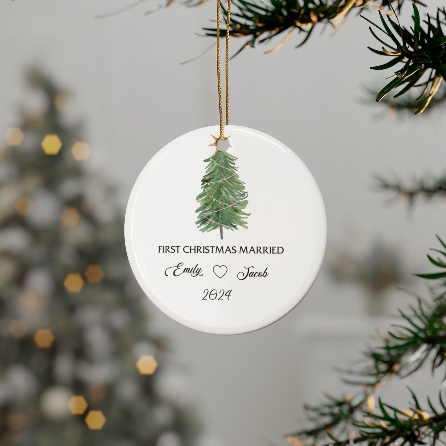 First Christmas Married Ceramic Ornaments (1pcs, 5pcs, 10pcs, 20pcs)