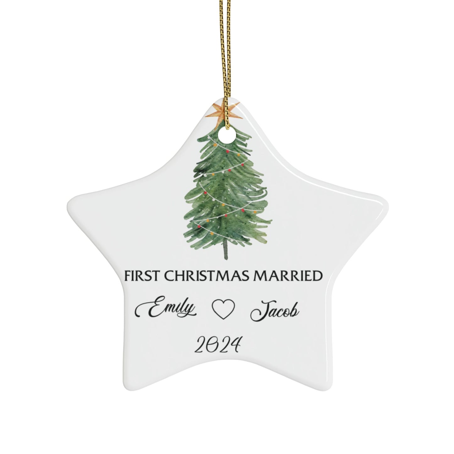 First Christmas Married Ceramic Ornaments (1pcs, 5pcs, 10pcs, 20pcs)