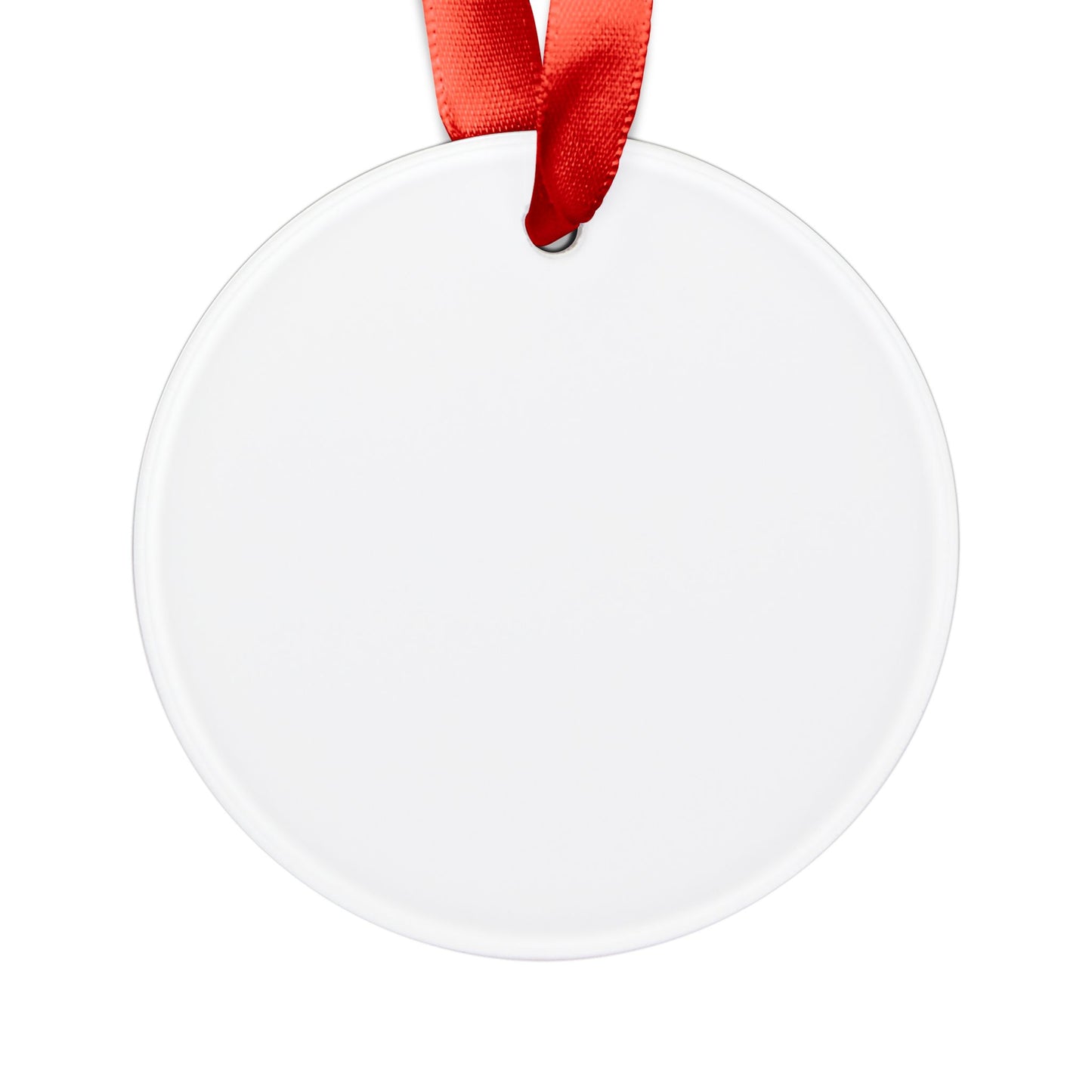 Christmas Acrylic Ornament with Ribbon