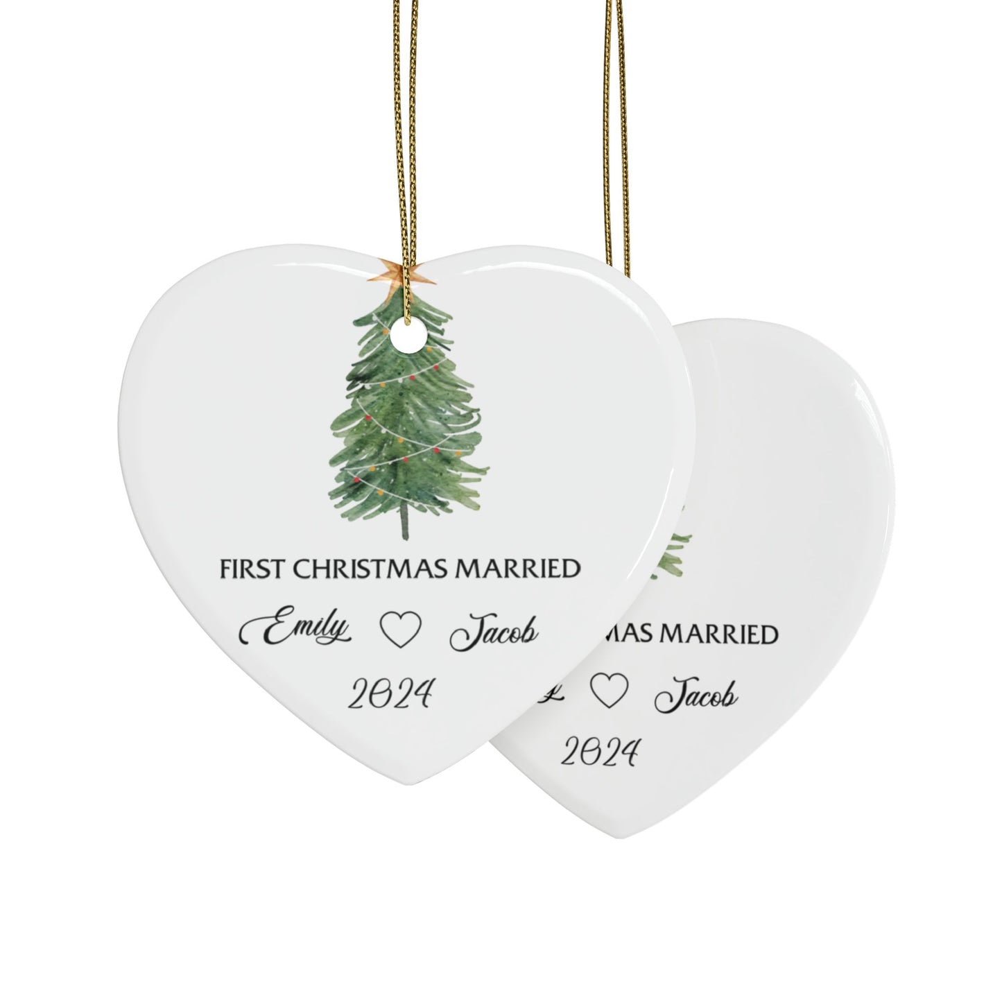 First Christmas Married Ceramic Ornaments (1pcs, 5pcs, 10pcs, 20pcs)