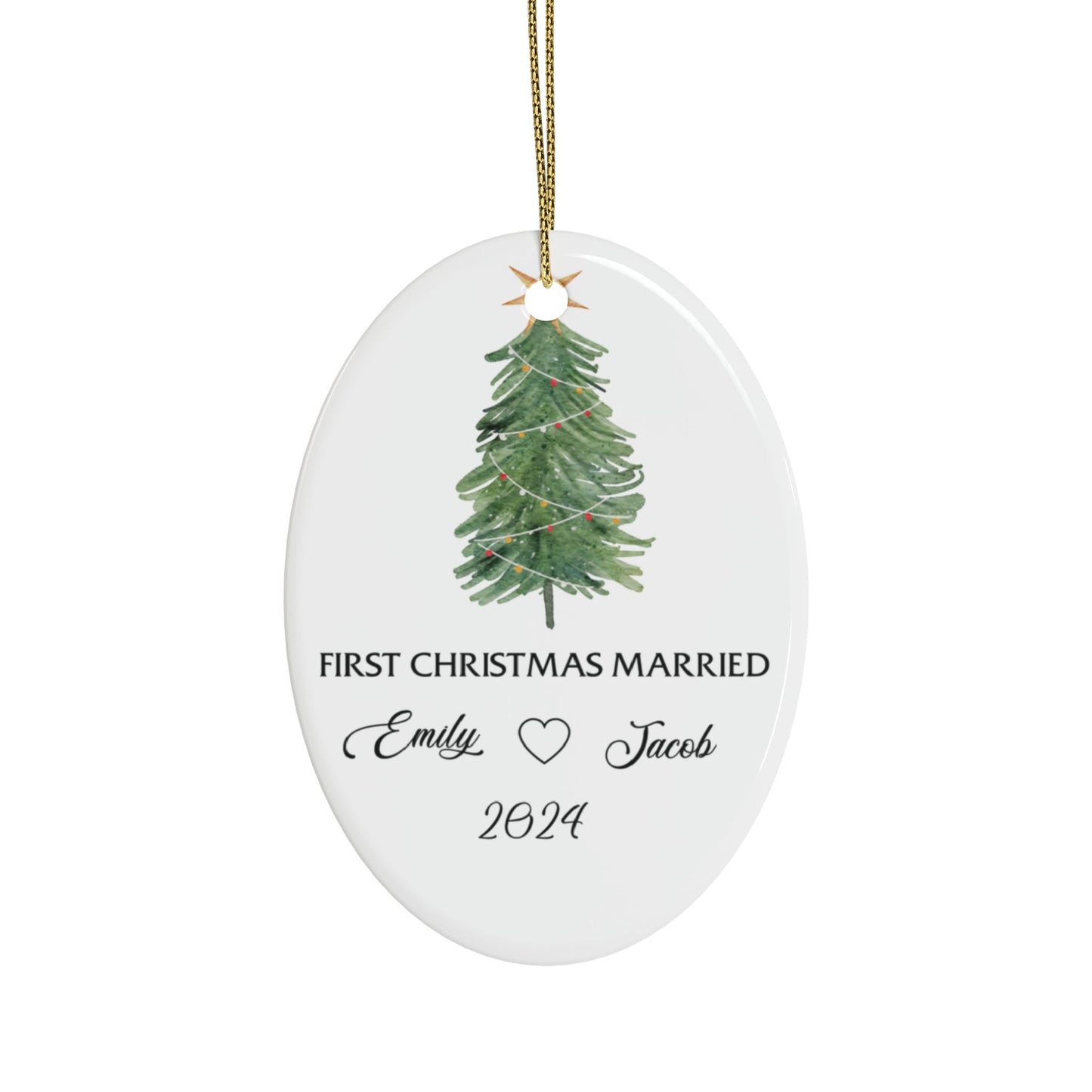 First Christmas Married Ceramic Ornaments (1pcs, 5pcs, 10pcs, 20pcs)