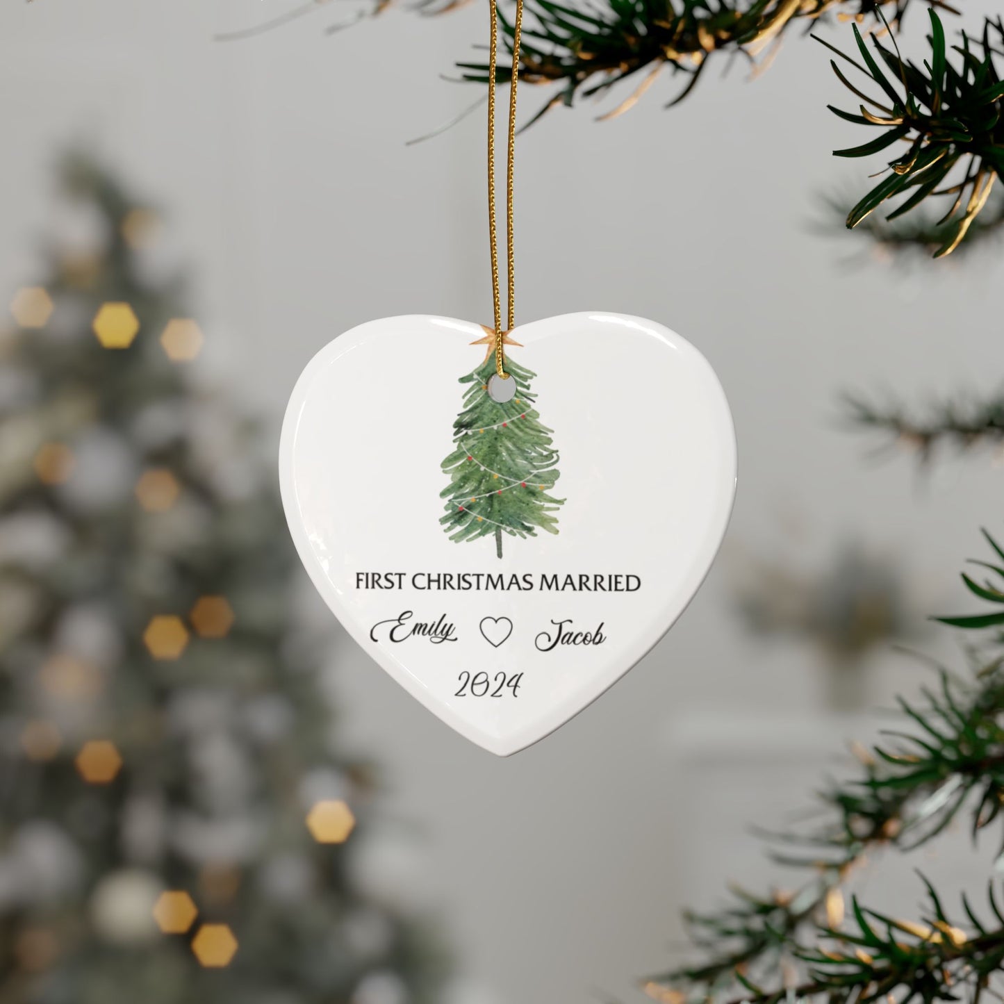 First Christmas Married Ceramic Ornaments (1pcs, 5pcs, 10pcs, 20pcs)