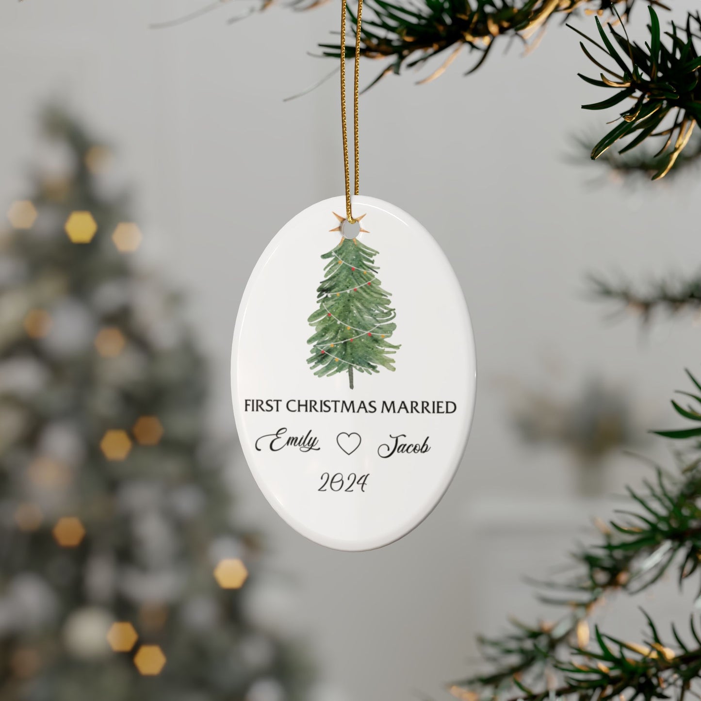 First Christmas Married Ceramic Ornaments (1pcs, 5pcs, 10pcs, 20pcs)