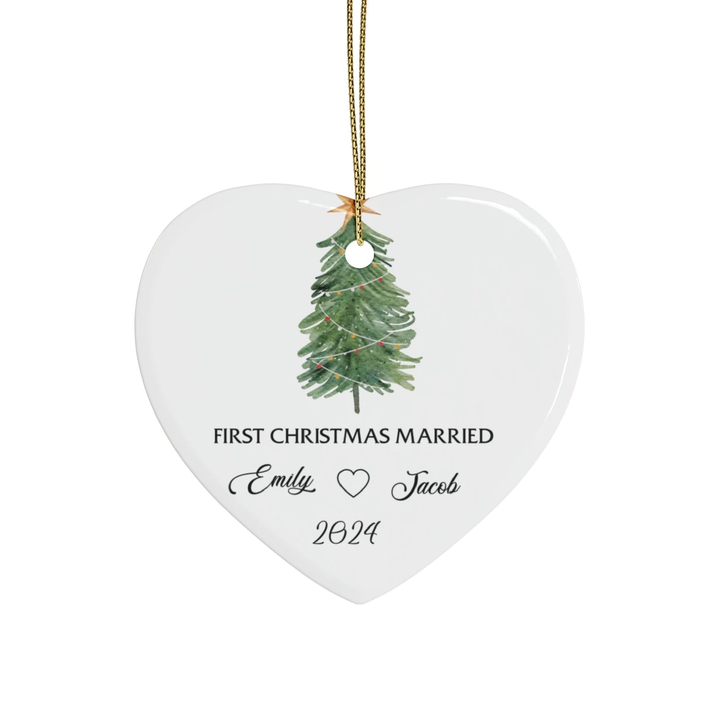 First Christmas Married Ceramic Ornaments (1pcs, 5pcs, 10pcs, 20pcs)