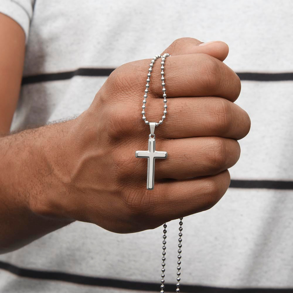 To My Beautiful Mom Stainless Cross Necklace