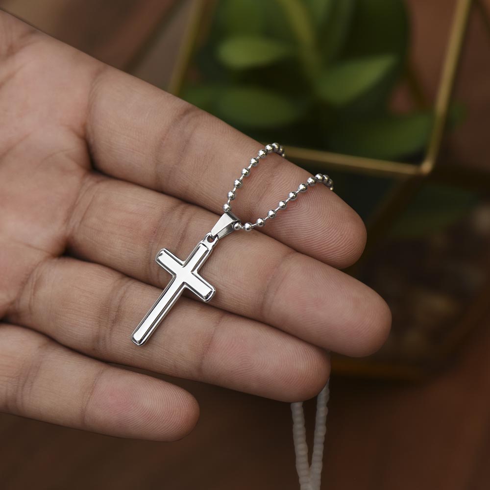 To My Daughter Stainless Cross Necklace