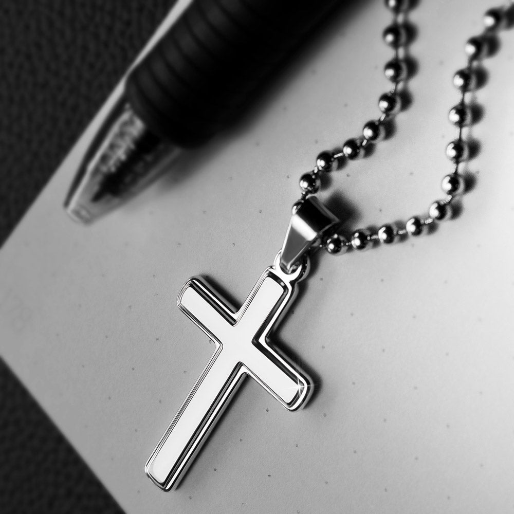 To My Daughter Stainless Cross Necklace