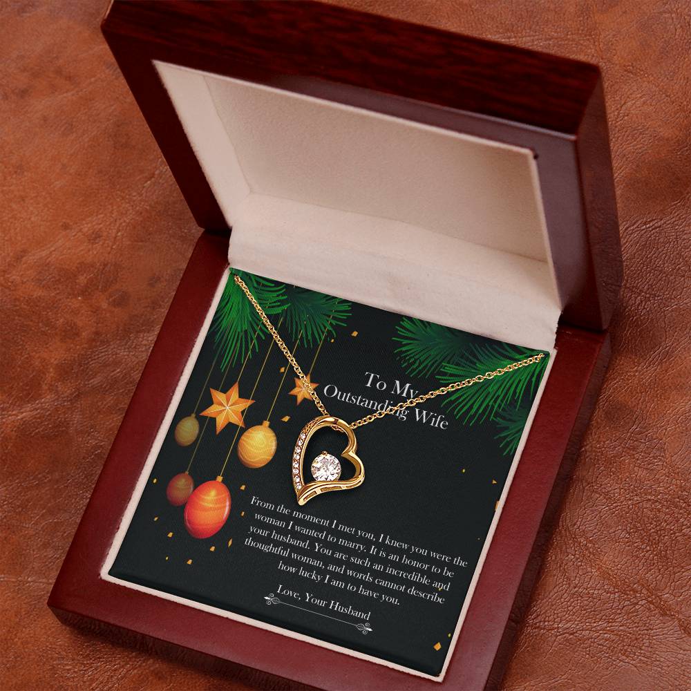 To My Outstanding Wife  Forever Love Necklace