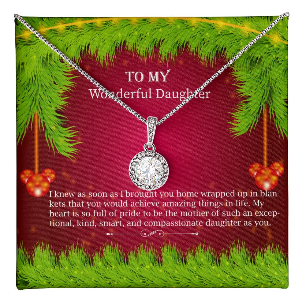 To My Wonderful  Daughter  Eternal Hope Necklace