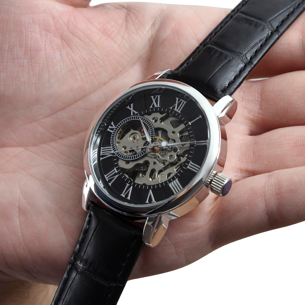 Gift For Husband Men's Openwork Watch + MC