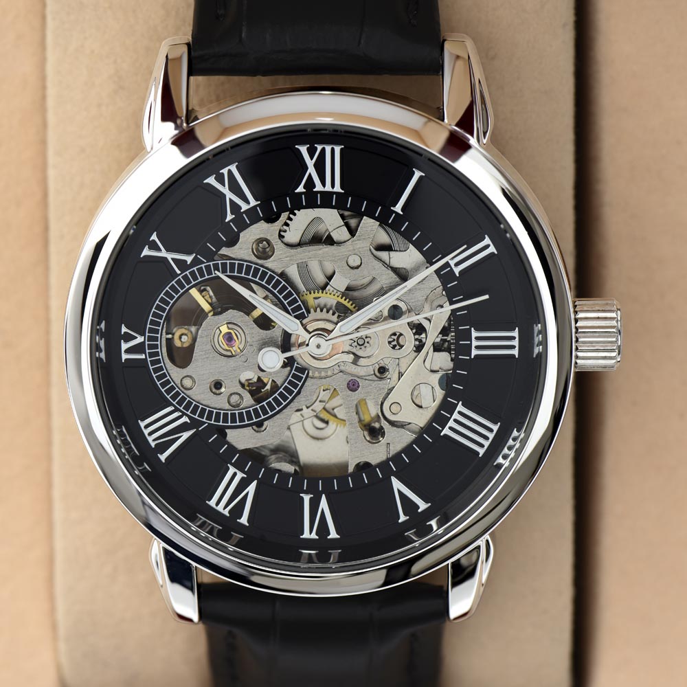 Gift For Husband Men's Openwork Watch + MC