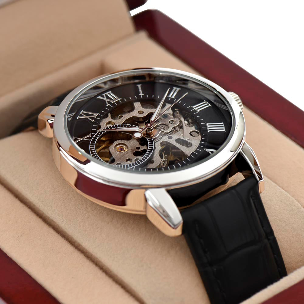 Gift For Husband Men's Openwork Watch + MC