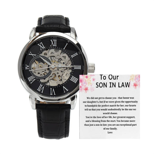 Gift For Son In Law Men's Openwork Watch + MC