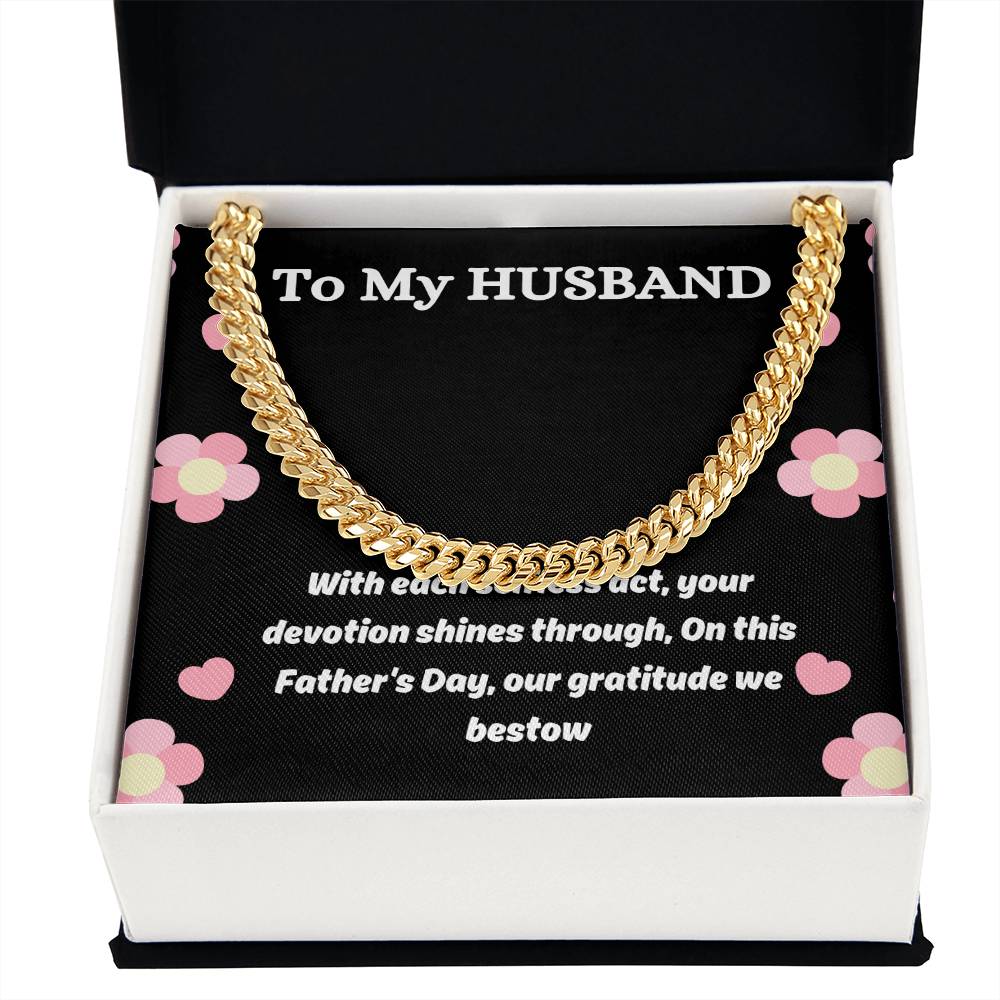 Gift For Husband Cuban Link Chain (OREO + LUX BOX + LENGTH EXTENSION)