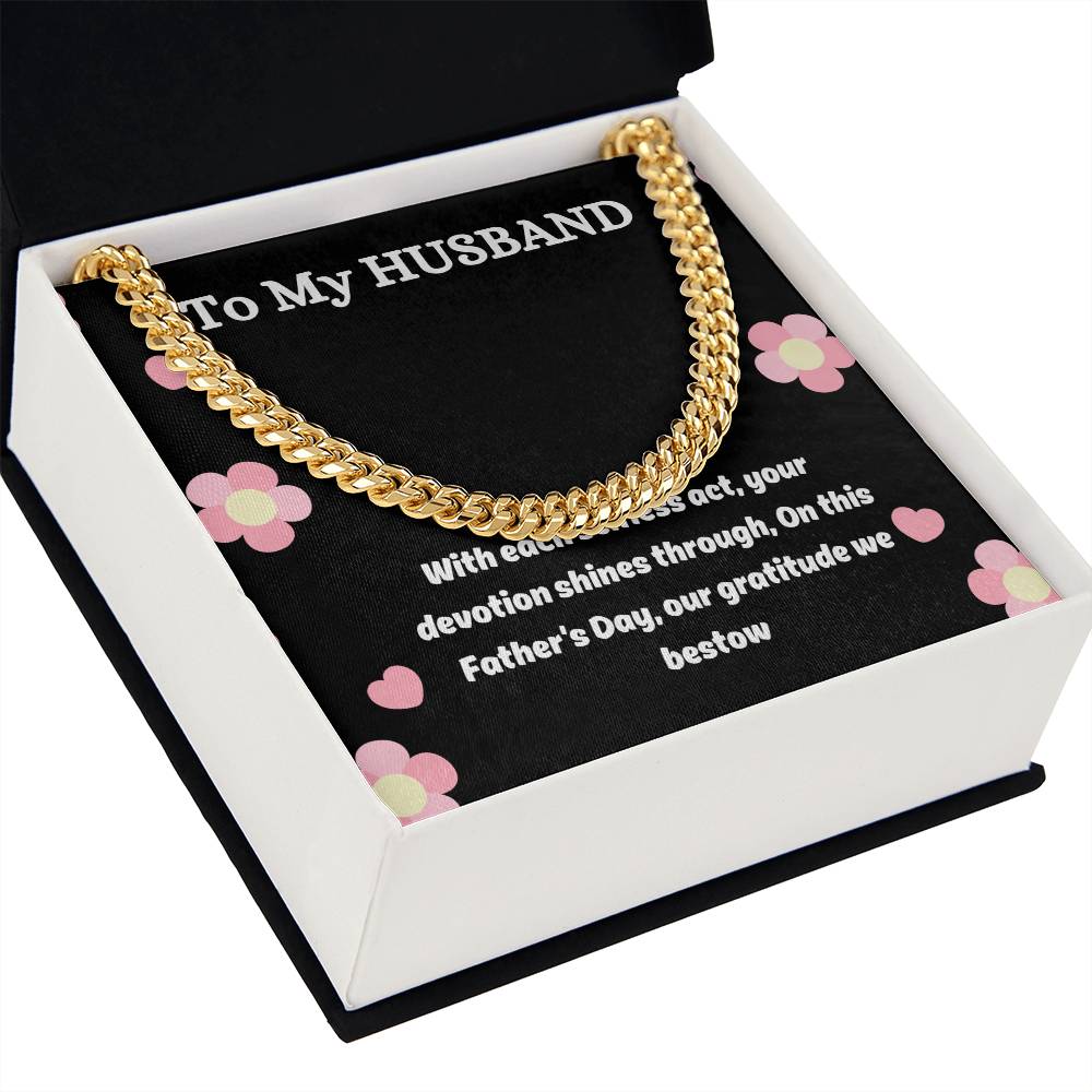 Gift For Husband Cuban Link Chain (OREO + LUX BOX + LENGTH EXTENSION)