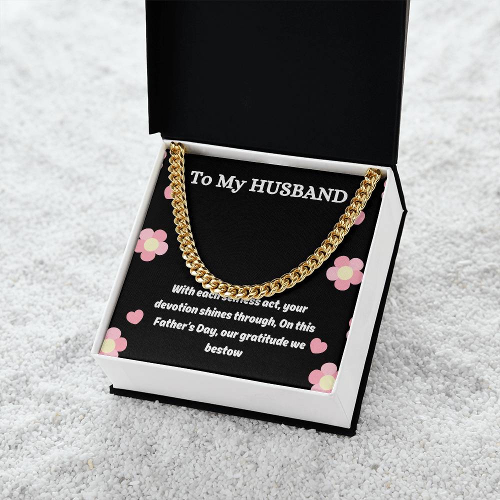 Gift For Husband Cuban Link Chain (OREO + LUX BOX + LENGTH EXTENSION)