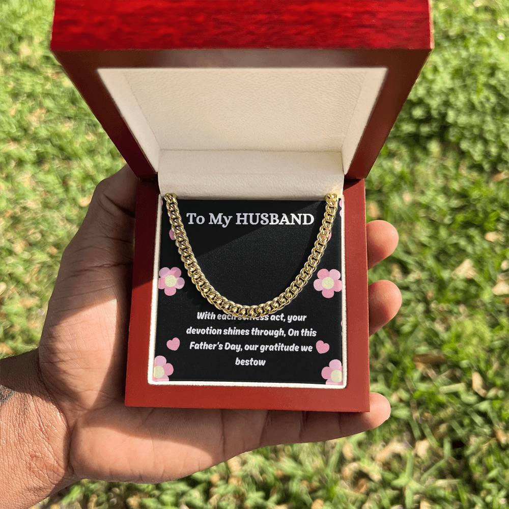 Gift For Husband Cuban Link Chain (OREO + LUX BOX + LENGTH EXTENSION)