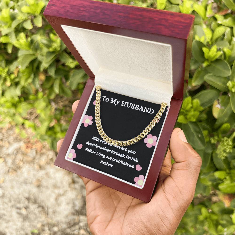 Gift For Husband Cuban Link Chain (OREO + LUX BOX + LENGTH EXTENSION)