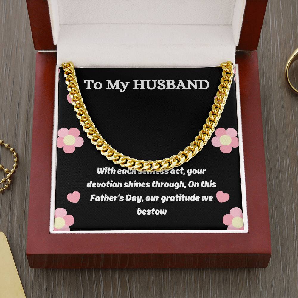 Gift For Husband Cuban Link Chain (OREO + LUX BOX + LENGTH EXTENSION)