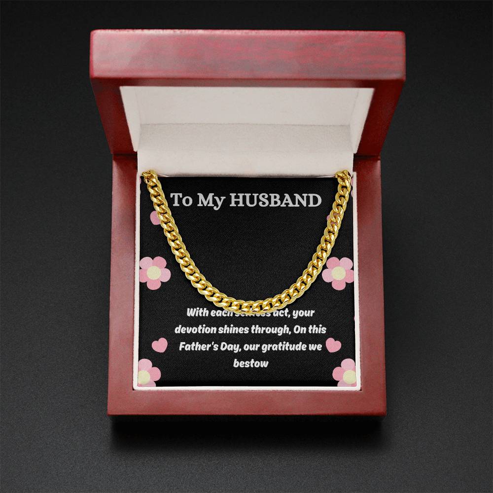 Gift For Husband Cuban Link Chain (OREO + LUX BOX + LENGTH EXTENSION)