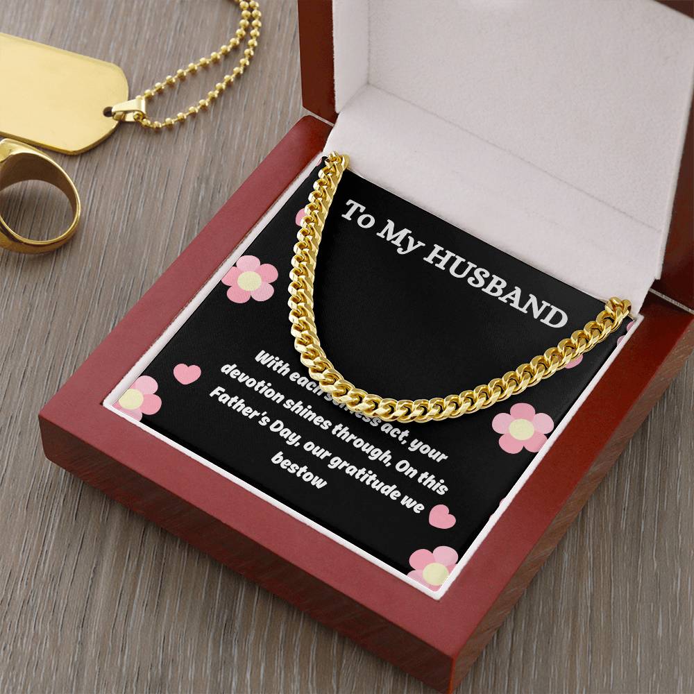 Gift For Husband Cuban Link Chain (OREO + LUX BOX + LENGTH EXTENSION)