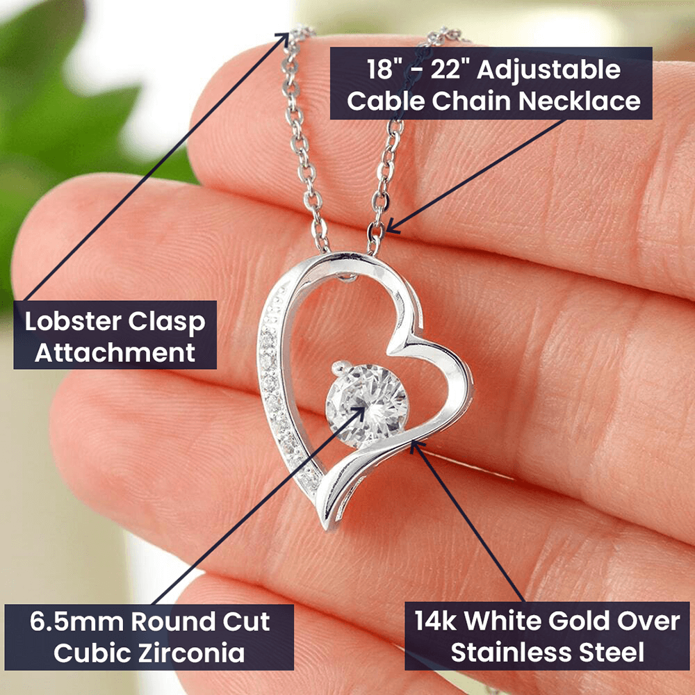 Gift For Mum/daughter/wife/sister Forever Love Heart Necklace (No MC)