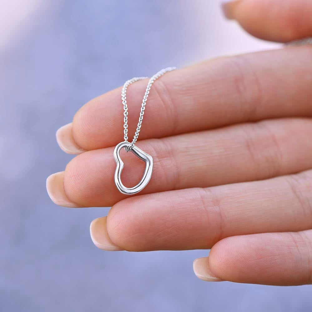 gift for wife Delicate Heart Necklace (No MC)