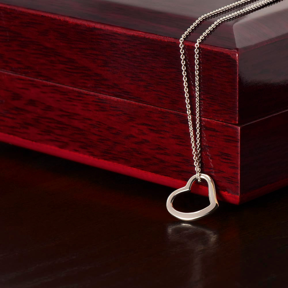 gift for wife Delicate Heart Necklace (No MC)