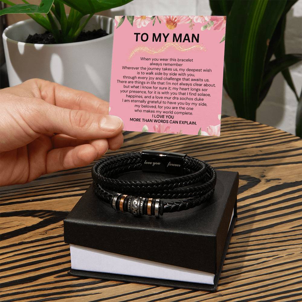 To My Man Love You Forever Bracelet