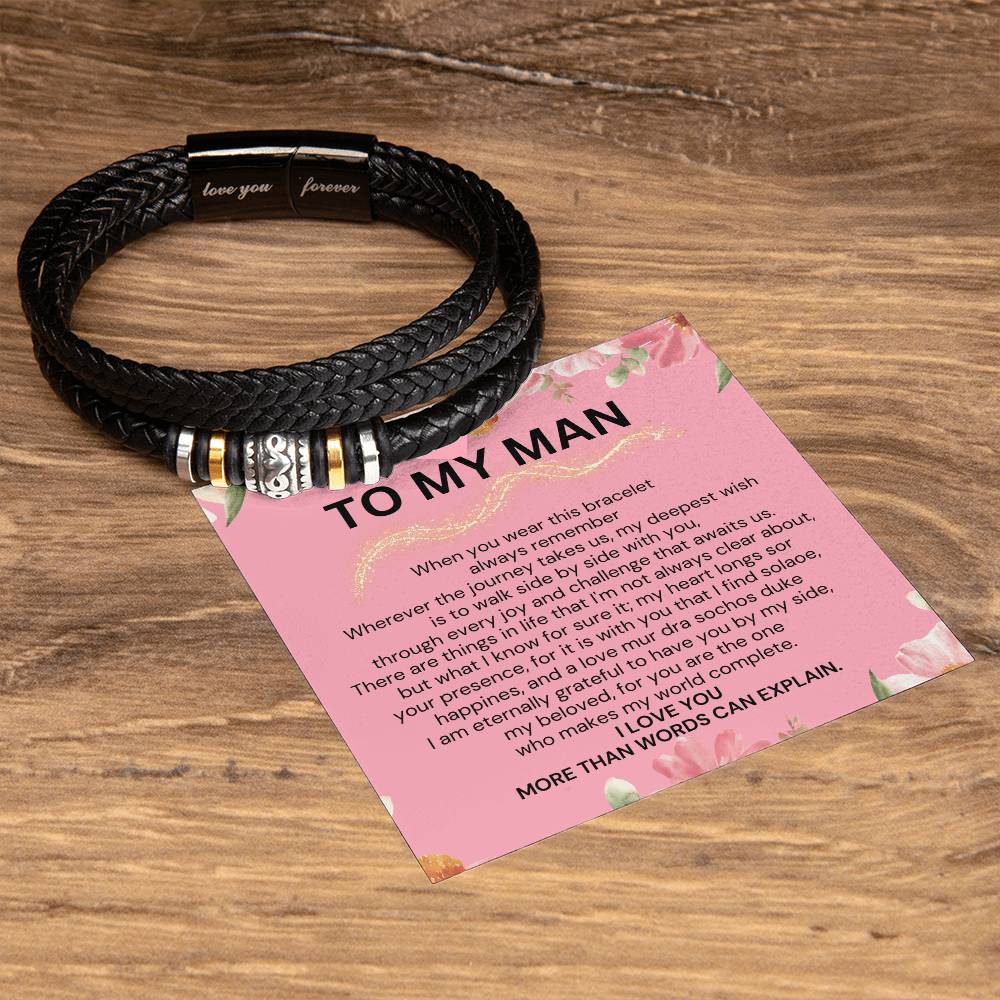 To My Man Love You Forever Bracelet