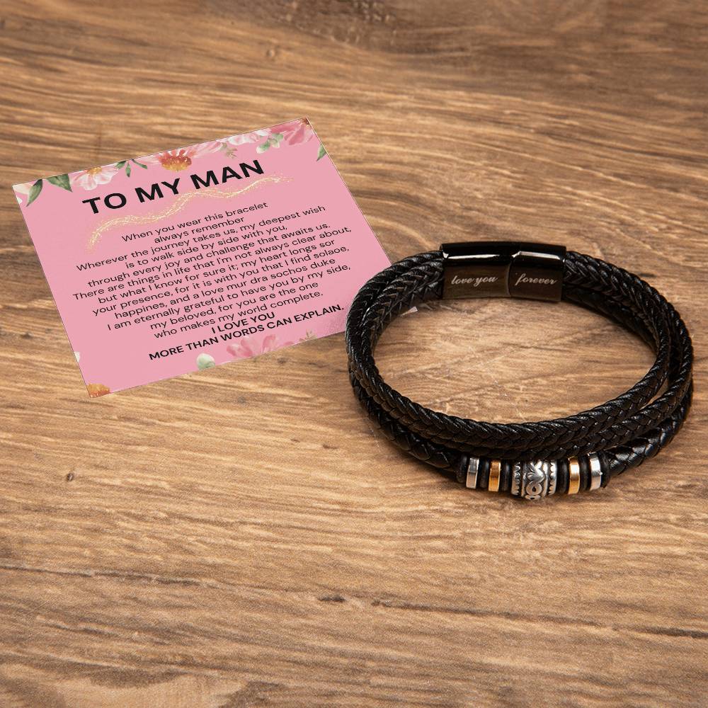 To My Man Love You Forever Bracelet