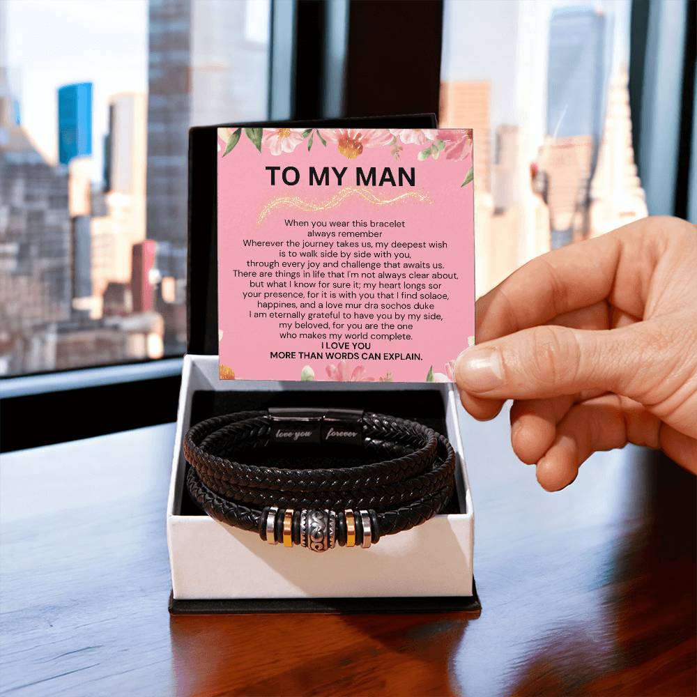 To My Man Love You Forever Bracelet