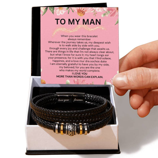 To My Man Love You Forever Bracelet