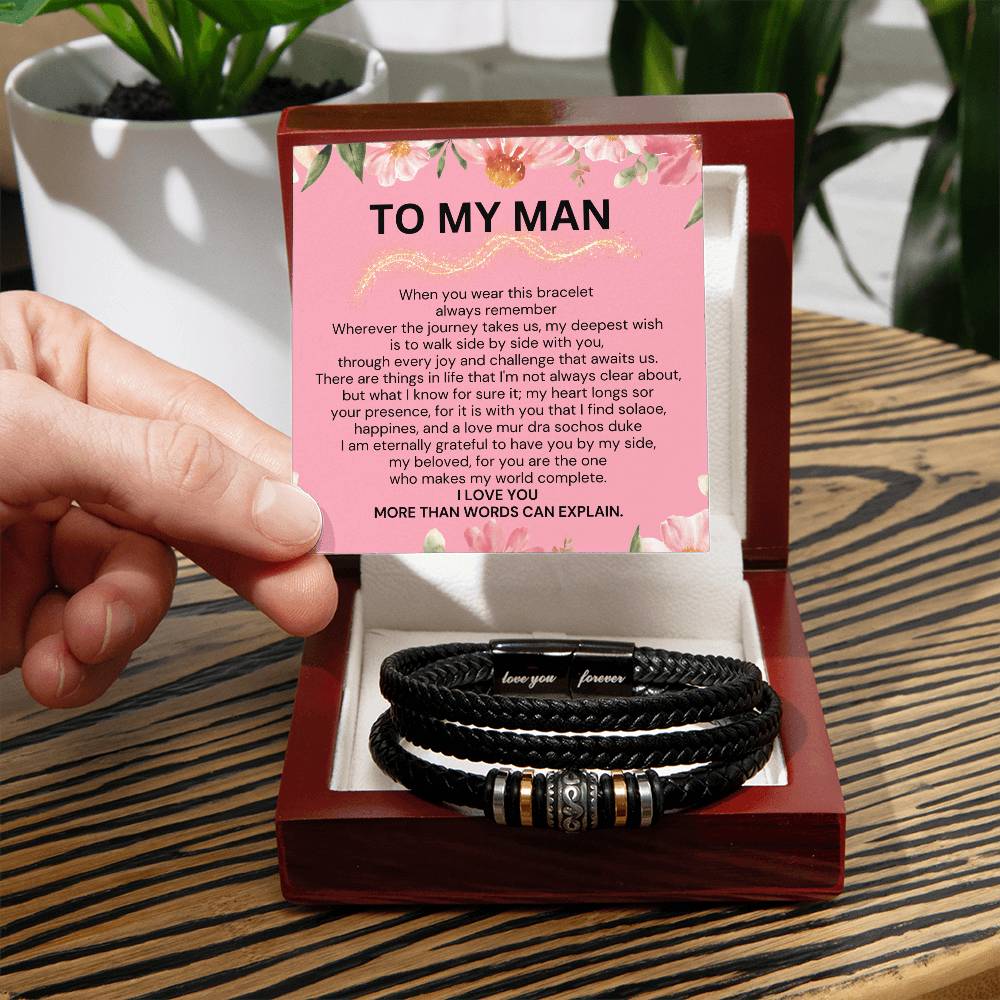 To My Man Love You Forever Bracelet