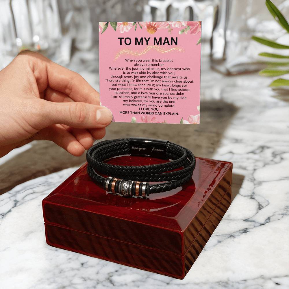 To My Man Love You Forever Bracelet