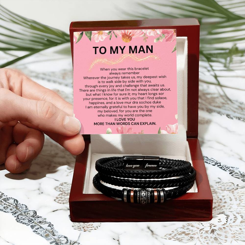 To My Man Love You Forever Bracelet