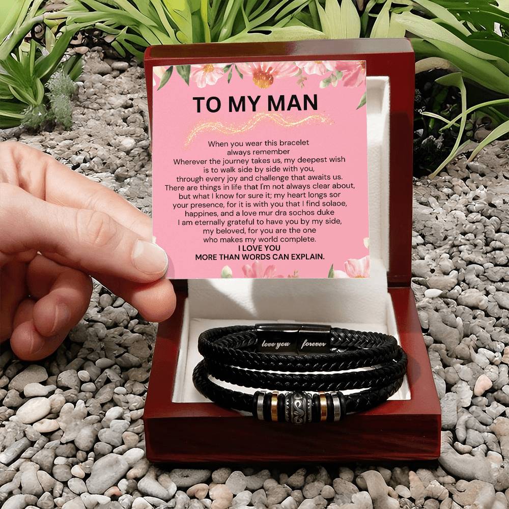 To My Man Love You Forever Bracelet