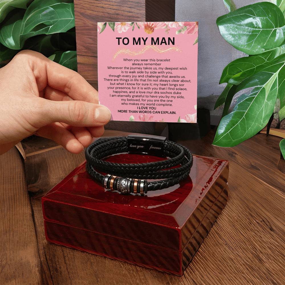 To My Man Love You Forever Bracelet