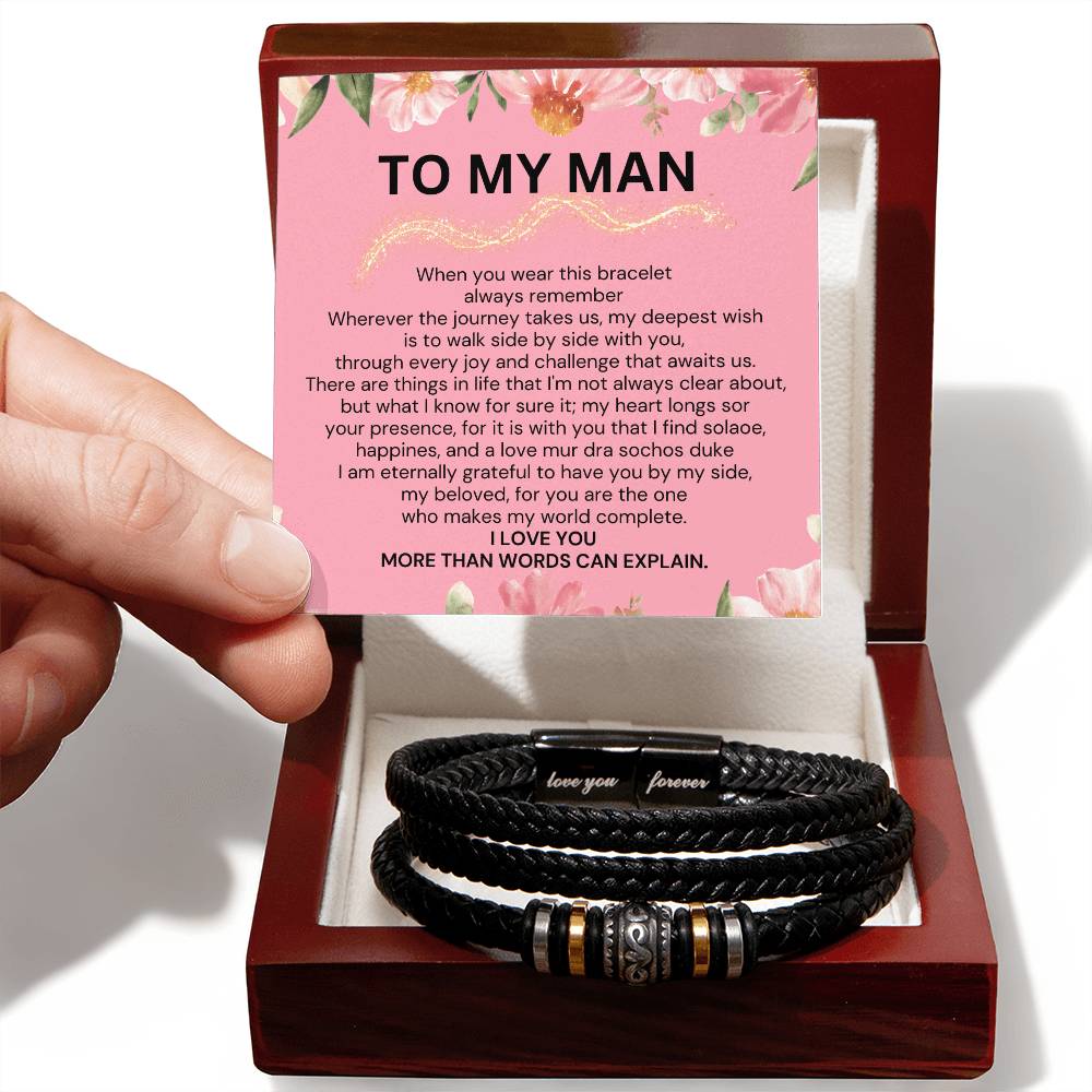 To My Man Love You Forever Bracelet