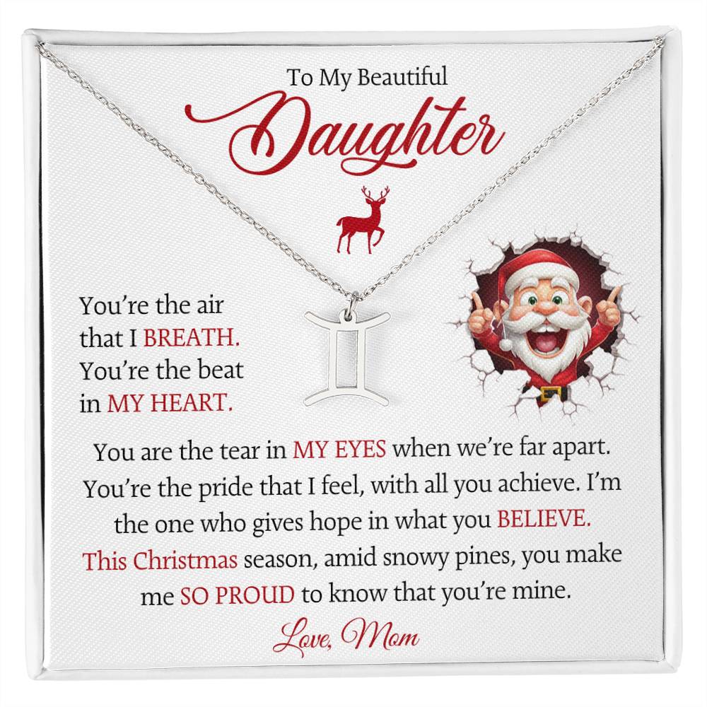 To My Beautiful Daughter Zodiac Symbol Necklace