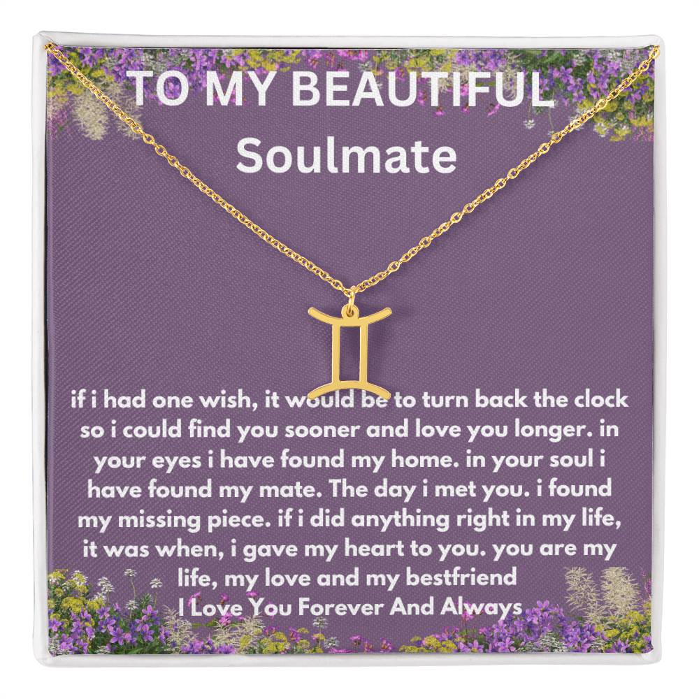 Gift For Soulmate Zodiac Symbol Necklace