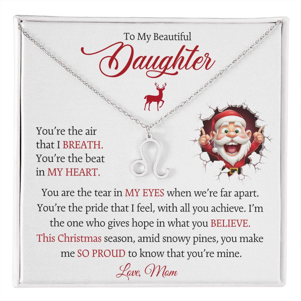 To My Beautiful Daughter Zodiac Symbol Necklace