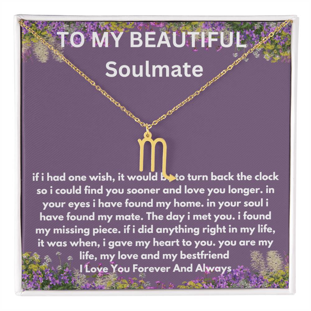 Gift For Soulmate Zodiac Symbol Necklace