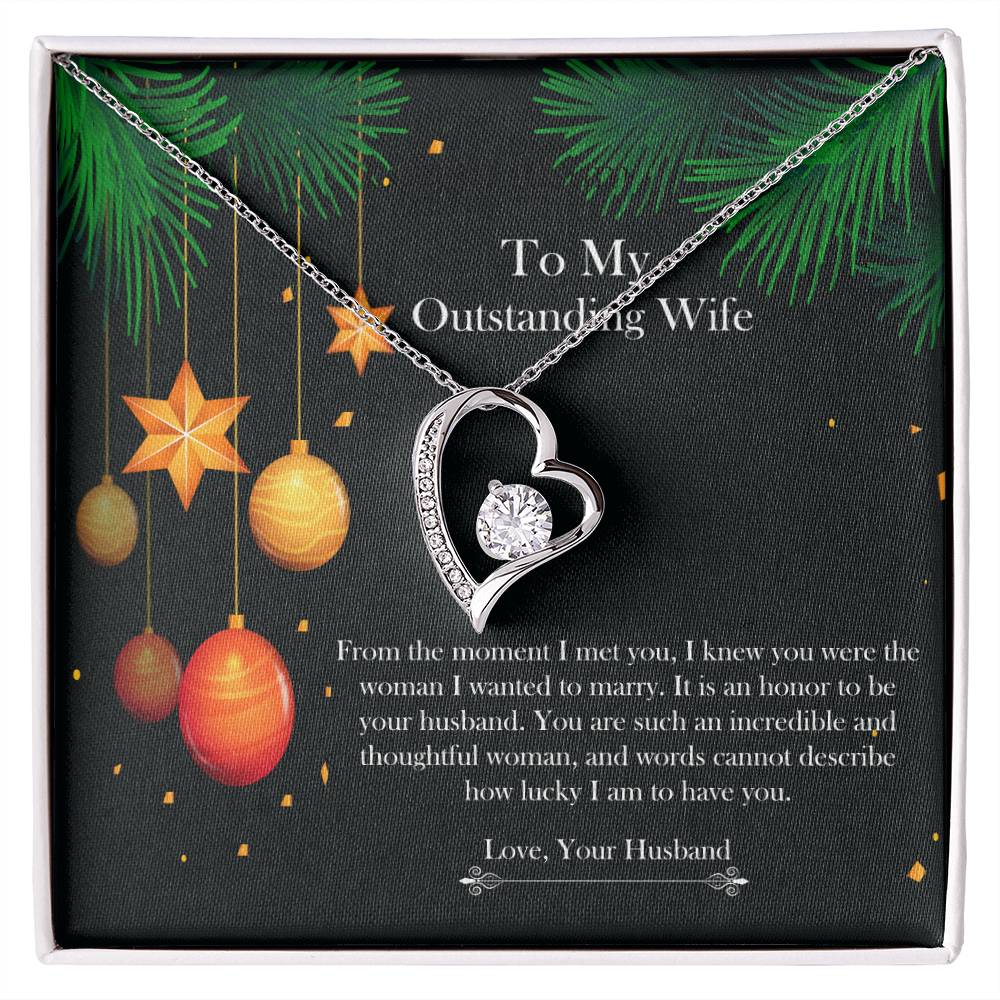 To My Outstanding Wife  Forever Love Necklace