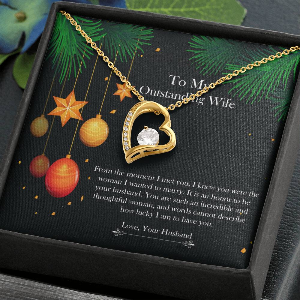 To My Outstanding Wife  Forever Love Necklace